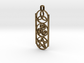 Symbols 1 by ~M. Keychain in Polished Bronze