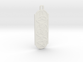 Symbols 2 by ~M. Keychain in White Natural Versatile Plastic