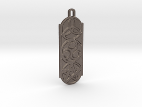 Symbols 2 by ~M. Keychain in Polished Bronzed Silver Steel