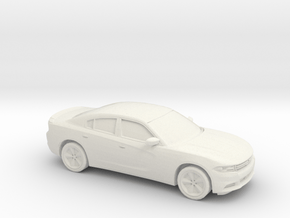 1/87 2015 Dodge Charger in White Natural Versatile Plastic