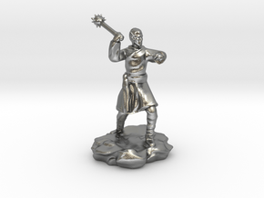 High Elf (Eladrin) Monk With Mace in Natural Silver