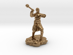 High Elf (Eladrin) Monk With Mace in Natural Brass