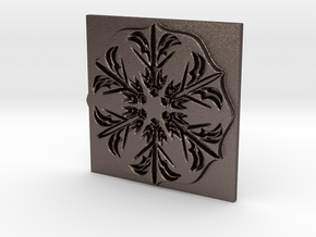 Snowflake in Polished Bronzed Silver Steel: Extra Large