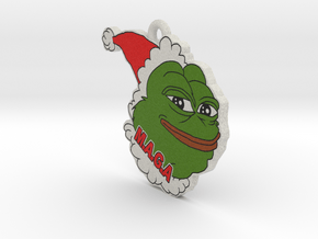 Pepe le frog Trump MAGA ornament in Full Color Sandstone