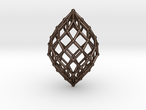 0578 Polar Zonohedron V&E [9] #002 in Polished Bronze Steel