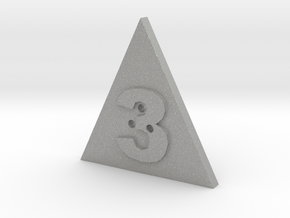 3 Hole Triangle Shape Button in Aluminum