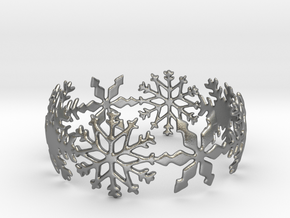 Snowflake Bangle (medium) in Natural Silver: Medium