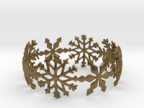 Snowflake Bangle (medium) in Natural Bronze: Medium