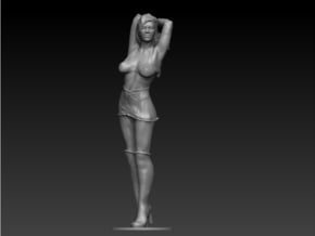 Girl, Woman, Figure - Arms up - 60mm in Tan Fine Detail Plastic