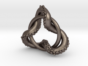 Tentacle Pendant in Polished Bronzed Silver Steel