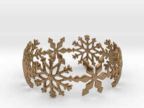 Snowflake Bangle (small) in Natural Brass: Small