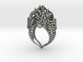 Ring The Lotus Flower Tower  in Polished Silver