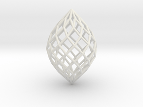 0512 Polar Zonohedron E [10] #001 in White Natural Versatile Plastic
