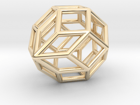  0488 Polar Zonohedron E [6] #001 in 14K Yellow Gold
