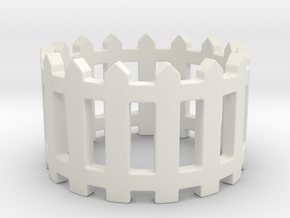 Fence Ring  in White Natural Versatile Plastic: 9 / 59