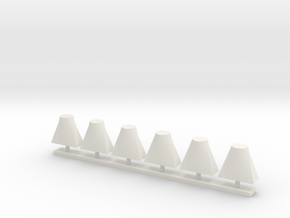 'N Scale' - 20" dia. to 20"x48" Transition in White Natural Versatile Plastic