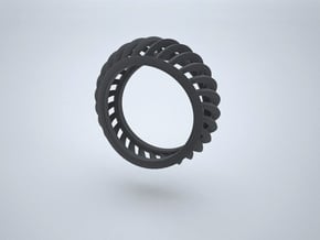 Rail Arcs Ring - Size 6.75    in Black Natural Versatile Plastic
