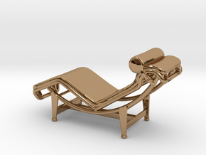 Mies-Van-Chaise-Chair - 2 Scaled Options in Polished Brass: 1:24