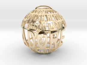 Adore Quotaball in 14k Gold Plated Brass