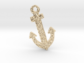 Celtic Anchor Pendant 1 by Gabrielle in 14k Gold Plated Brass