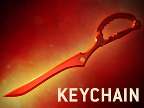 Scissor Blade (Keychain) - Kill La Kill in Red Processed Versatile Plastic