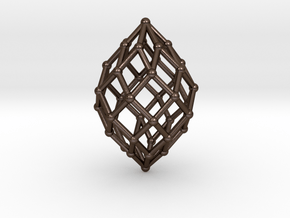 0580 Polar Zonohedron V&E [7] #002 in Polished Bronze Steel