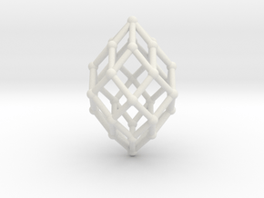 0582 Polar Zonohedron V&E [6] #002 in White Natural Versatile Plastic