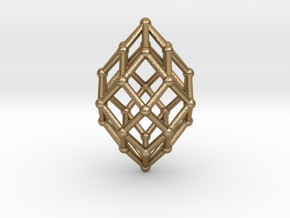 0582 Polar Zonohedron V&E [6] #002 in Polished Gold Steel