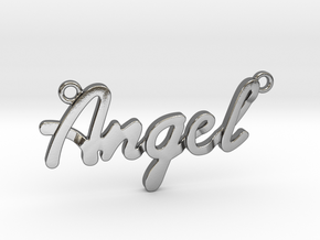 Angel Pendant in Polished Silver