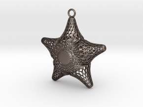 Snowflake Diatom in Polished Bronzed Silver Steel