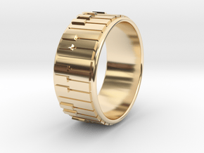 Piano Ring - US Size 12.5 in 14K Yellow Gold