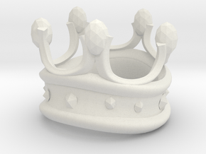 King Rook Ring in White Natural Versatile Plastic: Small