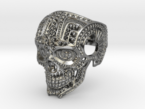Skull with settings in Fine Detail Polished Silver