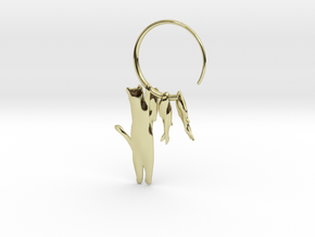 Fishing Cat in 18k Gold Plated Brass
