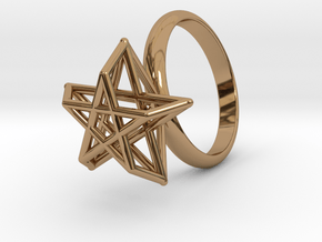 Pentagram Ring in Polished Brass