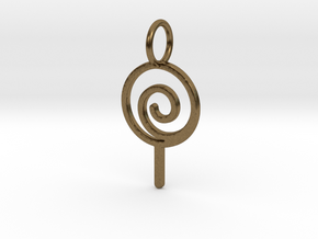 Lollipop Keychain in Natural Bronze