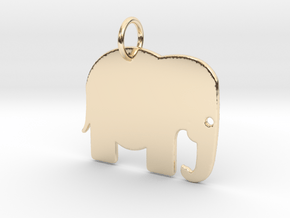 Elephant Keychain in 14K Yellow Gold