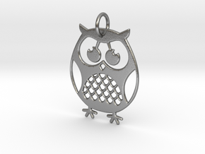 OWL Keychain in Natural Silver