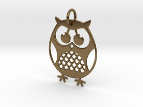 OWL Keychain in Natural Bronze