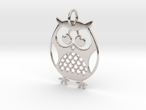 OWL Keychain in Platinum