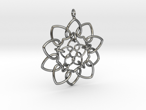 Heart Petals Links - 6.4cm - wLoopet in Fine Detail Polished Silver