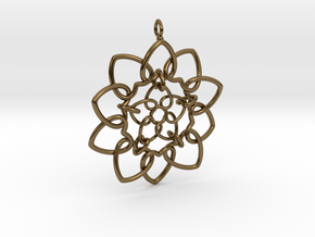 Heart Petals Links - 6.4cm - wLoopet in Polished Bronze