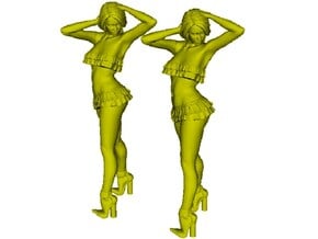 1/50 scale nose-art striptease dancer figure A x 2 in Tan Fine Detail Plastic