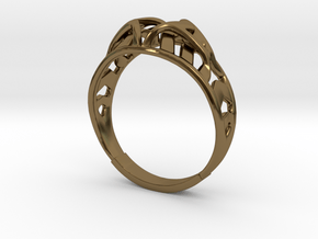Crown Ring in Polished Bronze: 8 / 56.75