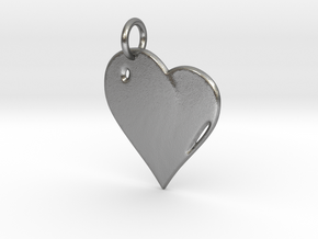 Heart in Natural Silver