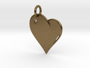 Heart in Natural Bronze
