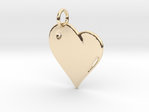 Heart in 14k Gold Plated Brass
