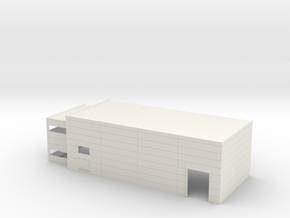N Scale Industrial Building W Office Mirrored in White Natural Versatile Plastic