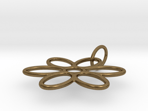 Flower Pendant Wire in Natural Bronze (Interlocking Parts)