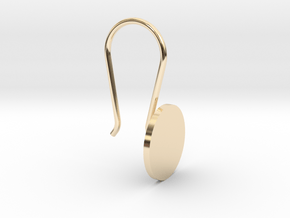 Custom Round Earring With Hook in 14K Yellow Gold